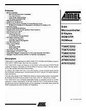 DataSheet AT80C52X2 pdf